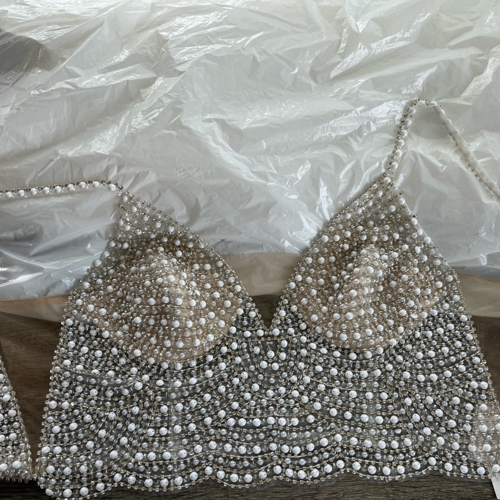 David’s bridal wedding top beaded top